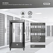 Digitus DN-48002 rack-uri 21U Raft de sine stătător Negru