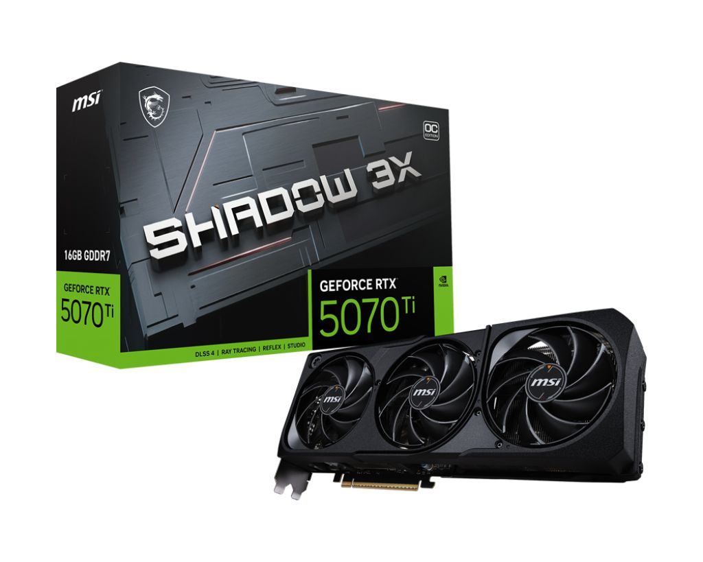 Placa video MSI GeForce RTX 5070 Ti SHADOW 3X OC 16 GB GDDR7 256 bit