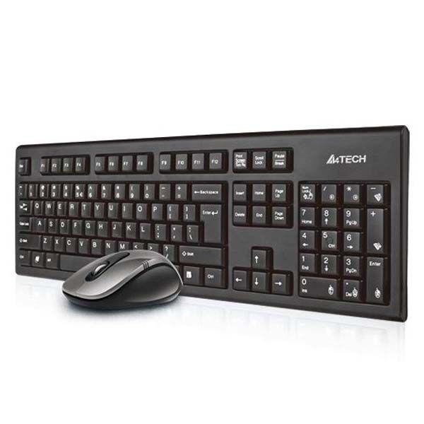 Kit tastatura + mouse A4tech 7100N, wireless, negru_1