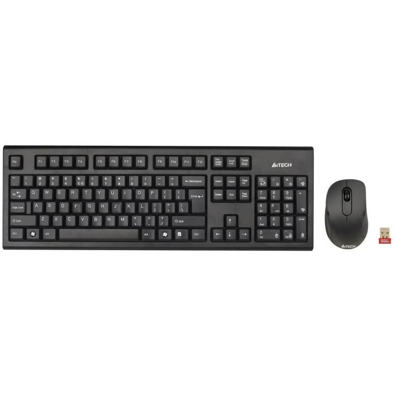 Kit tastatura + mouse A4tech 7100N, wireless, negru_2