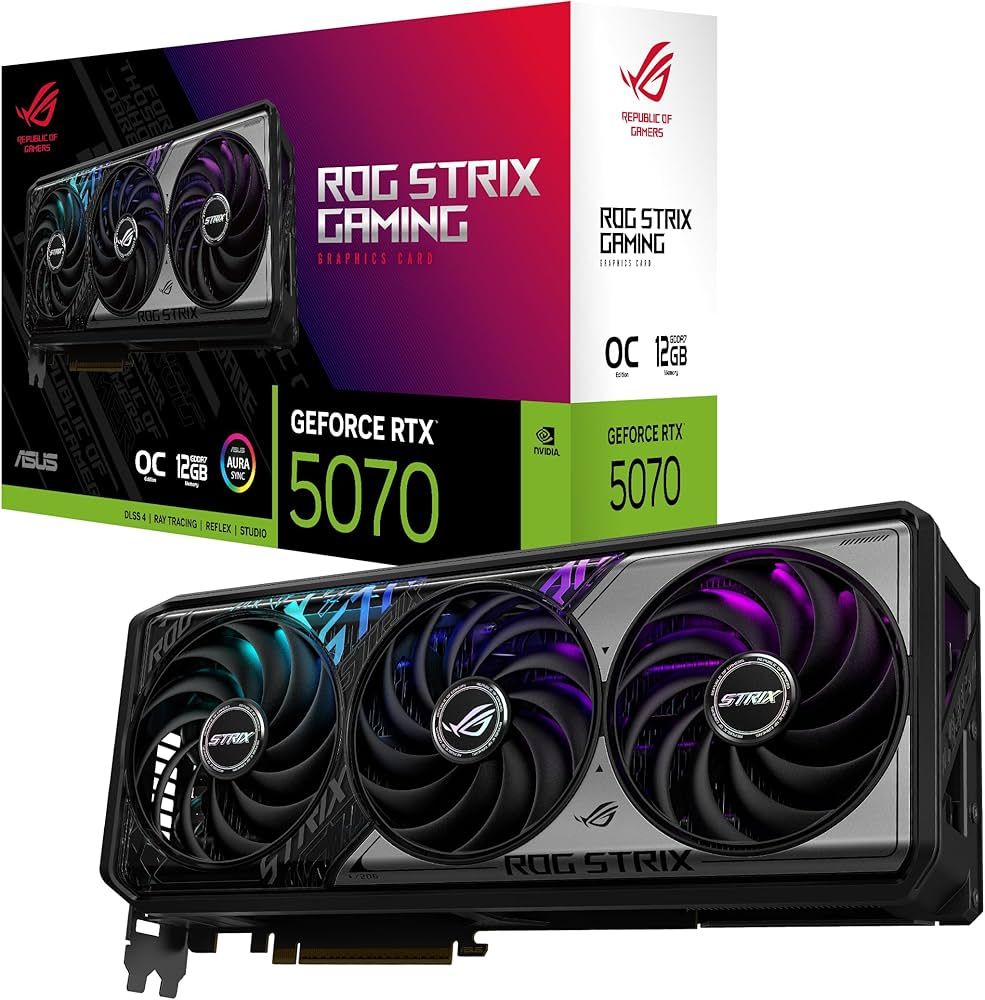 Placa video ASUS GeForce RTX 5070 ROG Strix OC 12 GB GDDR7 192 bit