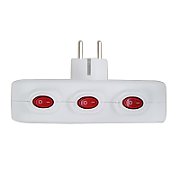 Esperanza ELK307W Electrical Splitter 3 sockets switch White