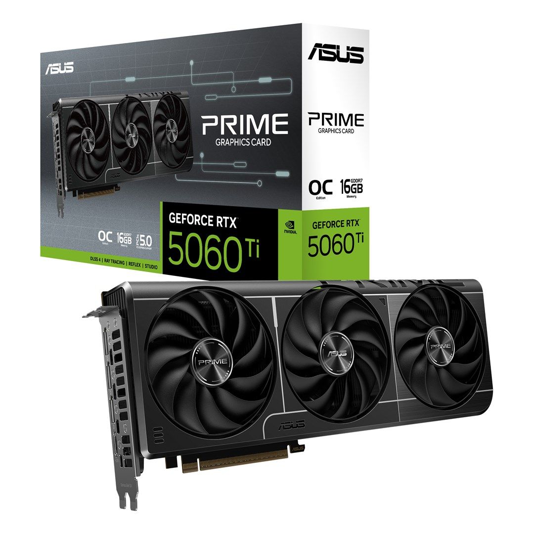 Placa video ASUS GeForce RTX 5060 Ti PRIME OC 16 GB GDDR7 128 bit