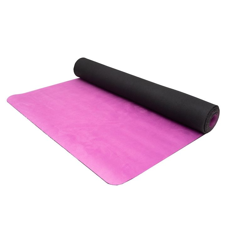 SALTEA YOGA Iggy, material cauciuc natural acoperit cu suede (microfibra), dimensiune 1830 x 680 x 4 mm, purple  IGMT-YOGA-SUD