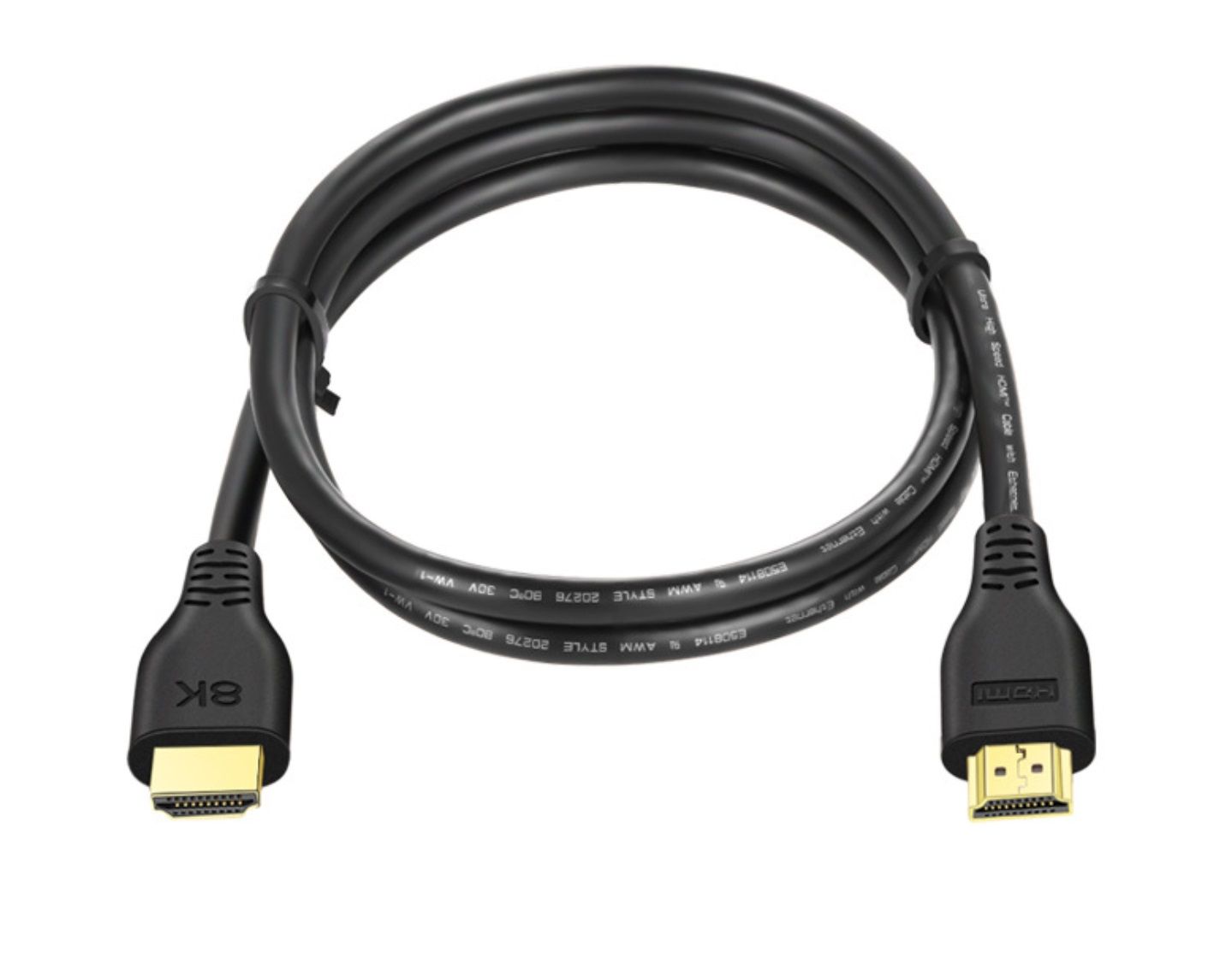 HDMI cable version 2.1 HDMI A male to HDMI A male, 5m, maximum resolution: 8K@60Hz
- HDMI connector: in the PVC case
- other supported resolutions: 4K@144Hz/120Hz/60Hz
- compatible with: HD 2.0, 1.4 &ampamp 1.3
- 24K gold-plated contacts, oxygen-free copper conductor with 99.996% purity
- supports: HDR10, VESA DSC1.2a, BT.2020 and Dolby Vision, Variable Refresh Rate (VRR) and Quick Frame Transport, Enhanced Audio Return Channel (eARC), HD Dolby 7.1, DTS-HD Master Audio and Dolby Atmos
- 48Gbps and triple shielding: supports up to 48Gbps, ultra-high speed.
- tested connection
- disconnection over x 6000, triple shielding resists up to 3000 bends up to 90&ampdeg
- compatible with: Apple TV, Nintendo Switch, Fire TV, Roku, Xbox, Playstation, PS4 Pro, Blu-ray player, projector, etc. Packaging: blister 1 pc.