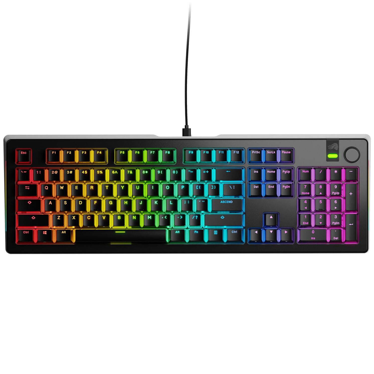 Tastatura mecanica GMMK 3 PRO 100% Prebuilt, USB-C, Fox Switches, US layout, 104 taste, Negru