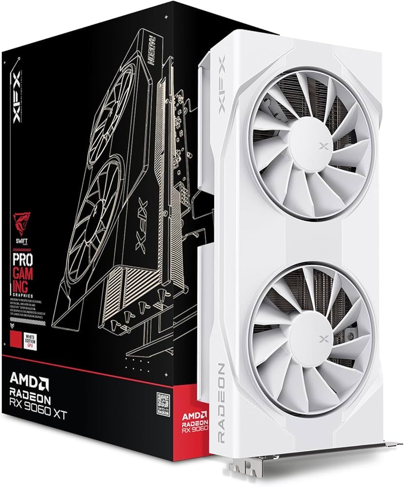 Placa video XFX Radeon RX 9060 XT Swift OC White Gaming 8 GB GDDR6 128 bit
