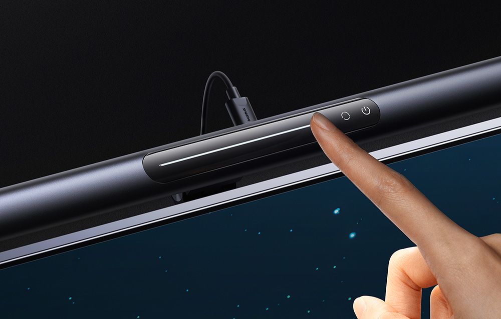 LAMPA MONITOR LED Baseus i-wok, lumina asimetrica, alimentare USB Type-C, magnetic, putere 5W, 300 lumeni, temperatura culoare  2700K-6500K, negru  L10068500111-00  (timbru verde 0.18 lei)  - 6932172654139