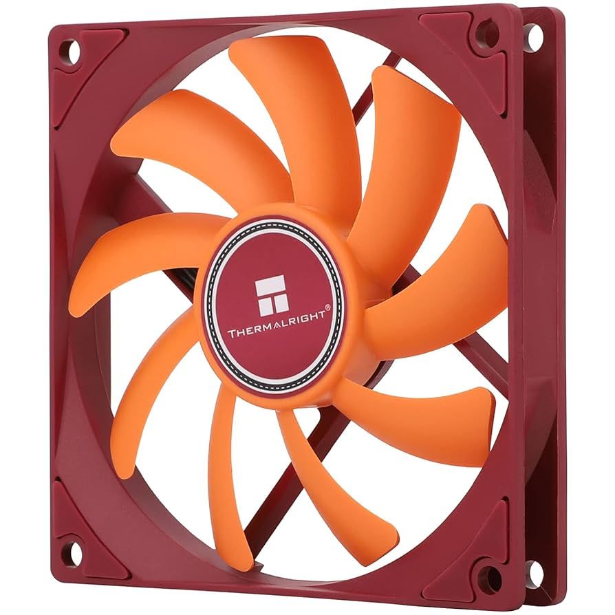 Ventilator Thermalright, 92mm, 2700 rpm, hydraulic bearing, 42.58 cfm, fara LED, 4pin PWM, maro - portocaliu,  TL-9015R  (timbru verde 0.18lei)