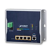 PLANET IP30 Industrial Wall-mount router cu fir Gigabit Ethernet Albastru, Gri