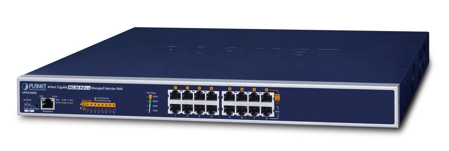 Switch Planet UPOE-800G, 17 porturi 10/100/1000 Mbps
