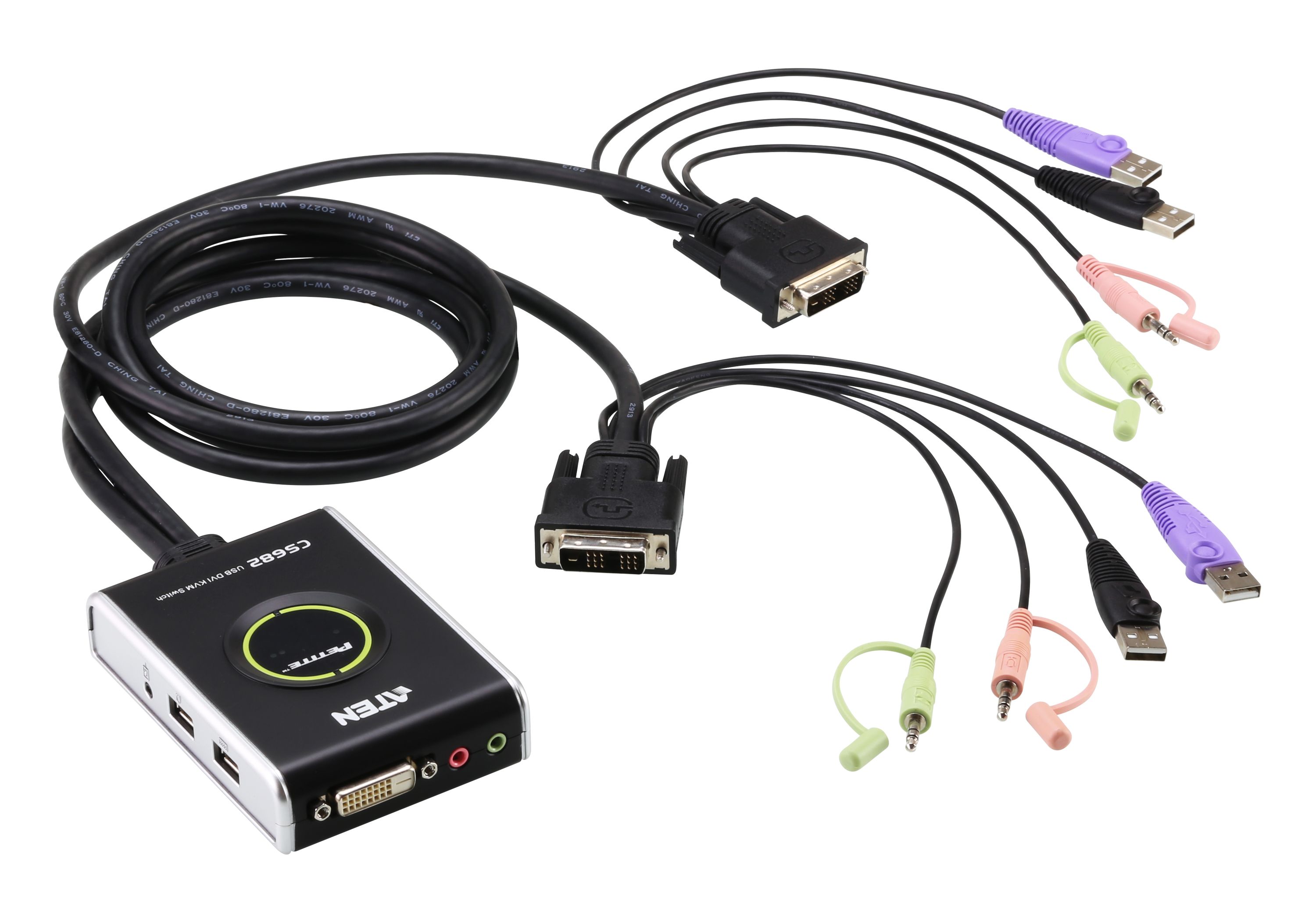 ATEN CS682-AT switch-uri pentru tastatură, mouse și monitor (KVM) Negru