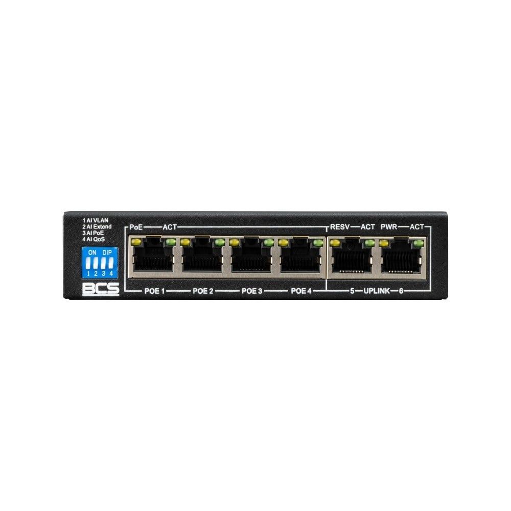 Switch BCS BCS-B-SP04G02G, 6 porturi 10/100/1000 Mbps