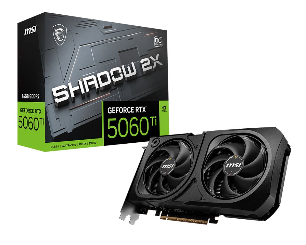 MSI GeForce RTX 5060 Ti 16G SHADOW 2X OC PLUS VGA