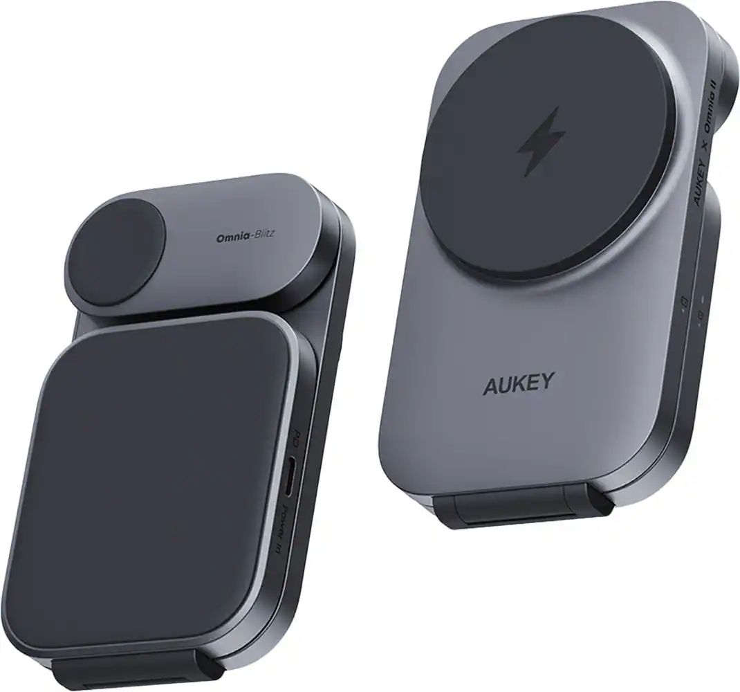 Statie de incarcare wireless Aukey, LC-MC312 (EU), 15W, fast charge, 1 x USB-C, negru,  LLTSEUN1049283  (timbru verde 0.18 lei) - 689323787432