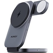 Statie de incarcare wireless Aukey, LC-MC312 (EU), 15W, fast charge, 1 x USB-C, negru,  LLTSEUN1049283  (timbru verde 0.18 lei) - 689323787432