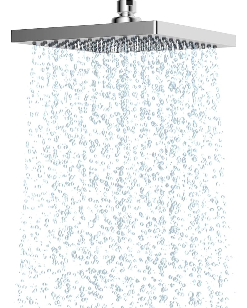 Steel overhead shower - 200x200 mm