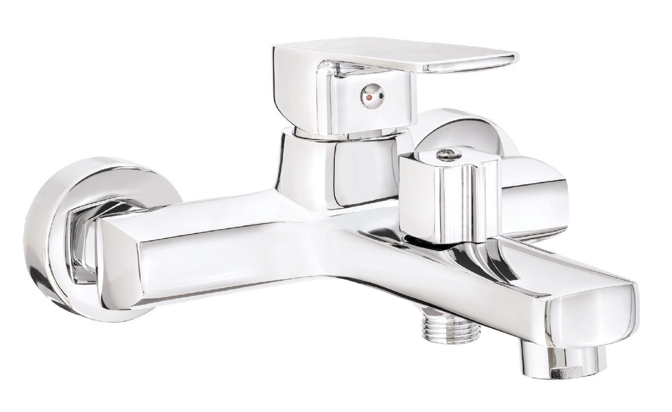 Wall-mounted bathtub mixer