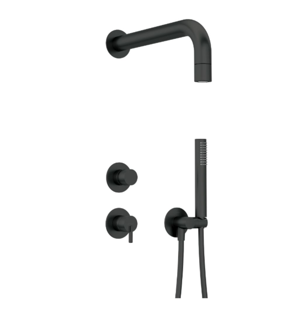 Concealed shower set with hand shower