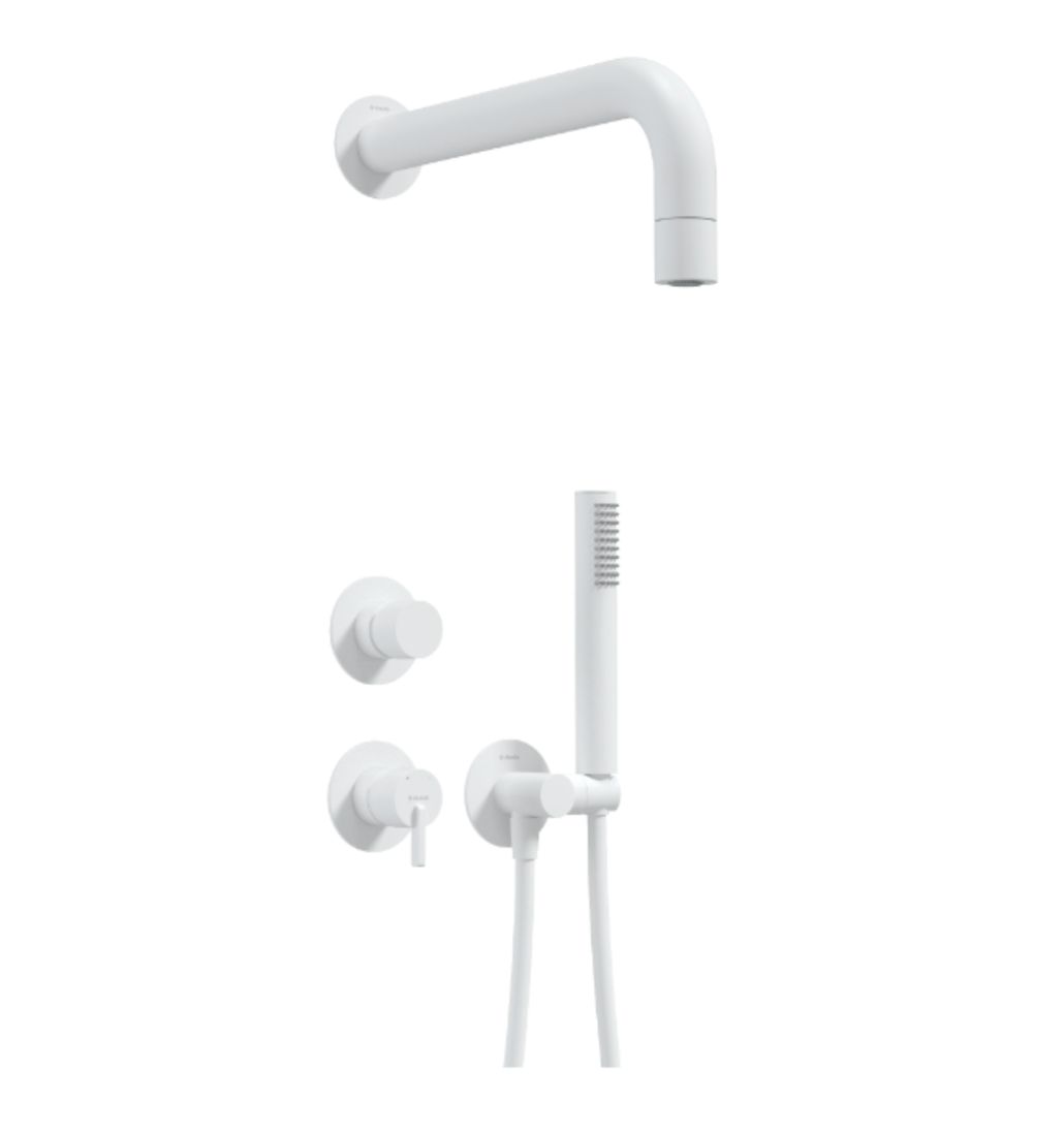 Concealed shower set with hand shower