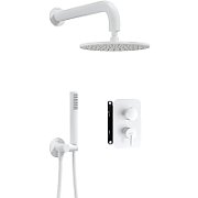 Concealed shower set with mixer box - with overhead shower