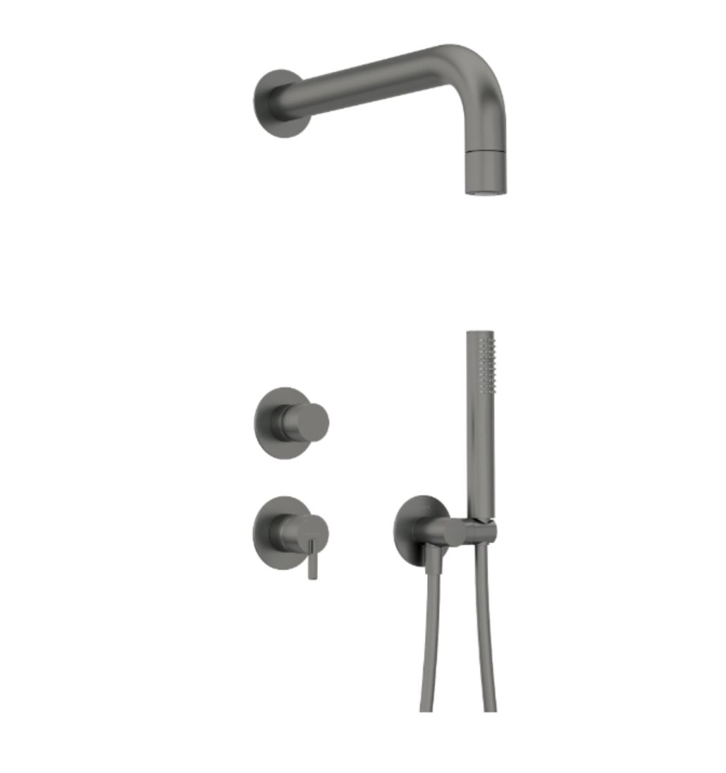 Concealed shower set with hand shower