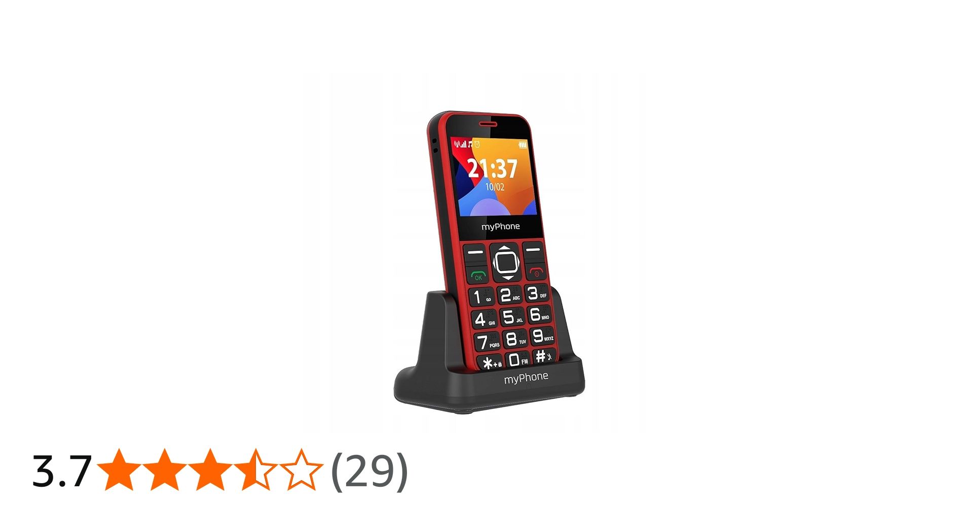 myPhone Halo Easy 4.32 cm (1.7 ) 70 g Grey  Red Entry-level phone