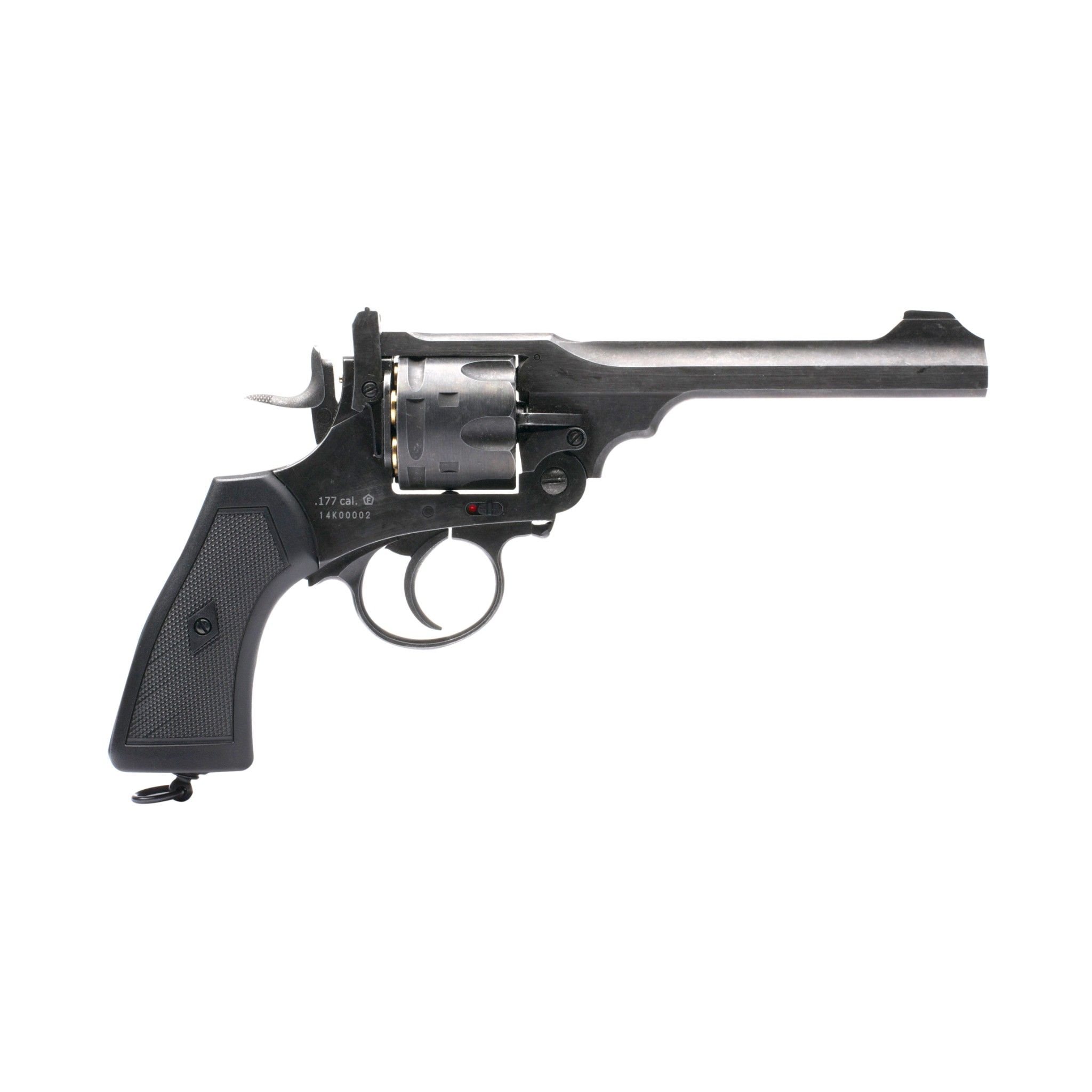 WEBLEY MKVI .455 Police cal.5.5 mm Diabolo cartridge revolver 6-shot. 4’ barrel CO2 Battlefield Ekp to17J