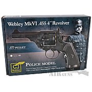 WEBLEY MKVI .455 Police cal.4.5 mm Diabolo cartridge 6-shot barrel 4’ CO2 Black Ekp to17J
