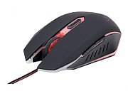 MOUSE GEMBIRD, gaming, cu fir, USB, optic, 2400 dpi, butoane/scroll 6/1, iluminare, negru / rosu, 