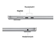 Laptop Apple MacBook Air 15 MC6J4RO/A, 15.3 inch 2880 x 1864, Apple M4 10-Core (10 C / 10 T), 24 GB RAM, 512 GB SSD, Apple 10-Core GPU, Mac OS, Silver
