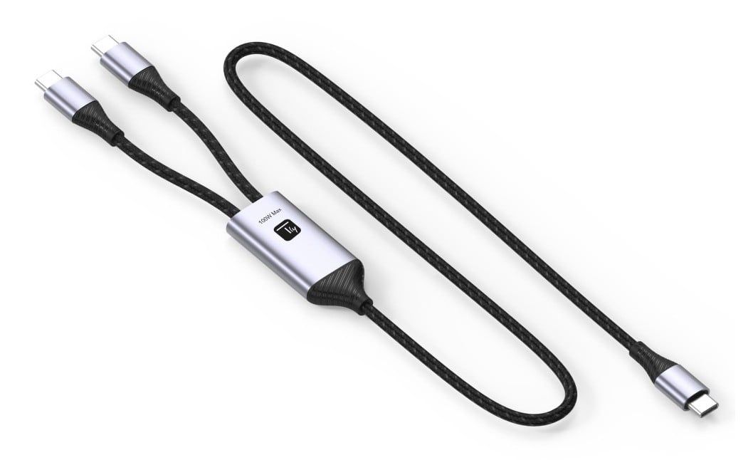 Techly ICOC MU2C-2C100W cabluri USB USB 2.0 1,5 m USB C 2 x USB C Negru, Gri