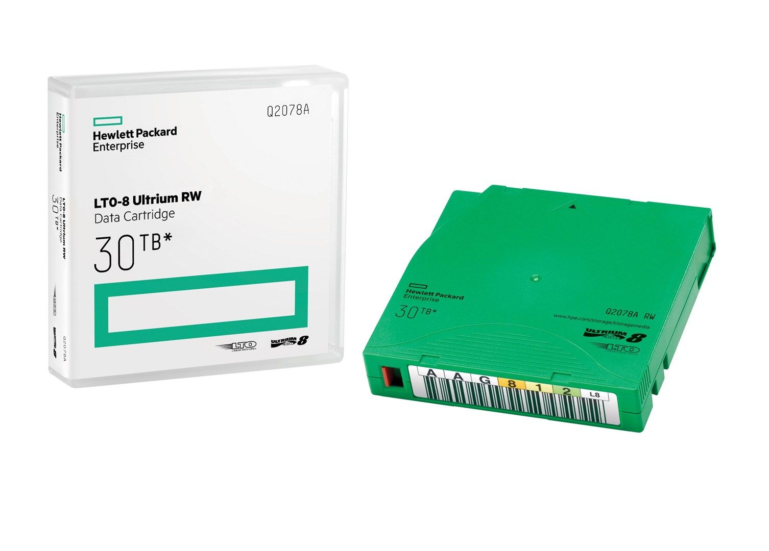 HPE LTO-8 Ultrium 30TB RW Data Cartridge Blank data tape 12 TB 1.26 cm