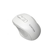 Canyon 6 buttons wireless 2.4Ghz mouse, MX8650A Sensor, DPI up to 1600,Injection case, 3 M life times left and right switches, 2xAAA battery, ABS material, Size: 105x71x40mm, Weight: 59g, white