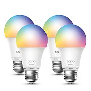 Smart Wi-Fi Light Bulb, Multicolor, 4-Pack SPEC: 2.4 GHz, IEEE 802.11b/g/n, E27 Base, 220–240 V, 50/60 Hz, Brightness: W: 806 lm/ R: 55 lm/G: 140 lm/B: 25 lm, 8.3 W, 2,500 K – 6,500 K, Beam Angle 220°, 8.3 kWh / 1000h, lifetime up to 25,000 hrs FEATURE: Multicolor, No Hub Required, Voice Control
