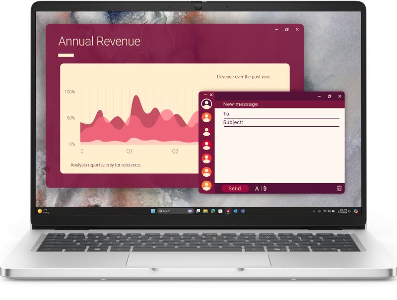 Laptop Dell Pro 14 PC14250, 14 inch 1920 x 1200, Intel Core ultra 7 265U (12 C / 14 T, 2.1 GHz - 5.3 GHz, 12 MB cache, 15 W), 16 GB DDR5, 512 GB SSD, Intel Graphics, Windows 11 Pro, Tastatura English International, Platină