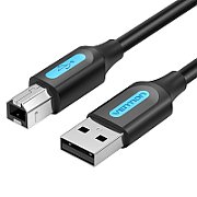 Cablu USB pt. imprimanta Vention, USB 2.0 (T) la USB 2.0 tip B (T), 3m , invelis PVC, negru,  COQBI  (timbru verde 0.8 lei) - 6922794748583