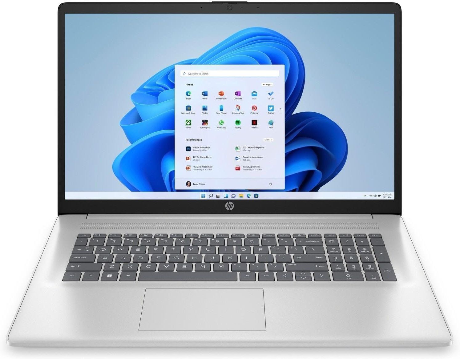 Laptop HP 17 9Q392EA|10M232, 17.3 inch 1920 x 1080, AMD Ryzen 7 7730U (8 C / 16 T, 2.0 GHz - 4.5 GHz, 4 MB + 16 MB cache, 28 W), 32 GB RAM, 1 TB SSD, AMD Radeon Graphics, Windows 11 Home