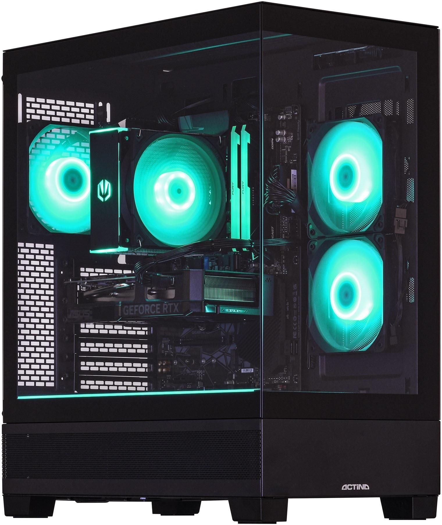 Desktop PC Actina, AMD Ryzen 7 7700 (8 C / 16 T, 3.8 GHz - 5.3 GHz), 32 GB RAM, 1 TB SSD, AMD RX 9070 16 GB, Fara sistem de operare