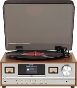 Denver MRD-52 retro stereo system with light wood turntable