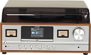 Denver MRD-52 retro stereo system with light wood turntable