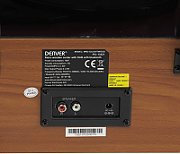 Denver MRD-52 retro stereo system with light wood turntable