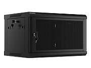 LANBERG Wall mount cabinet 19inch 6U 600x450 mesh door black flat pack