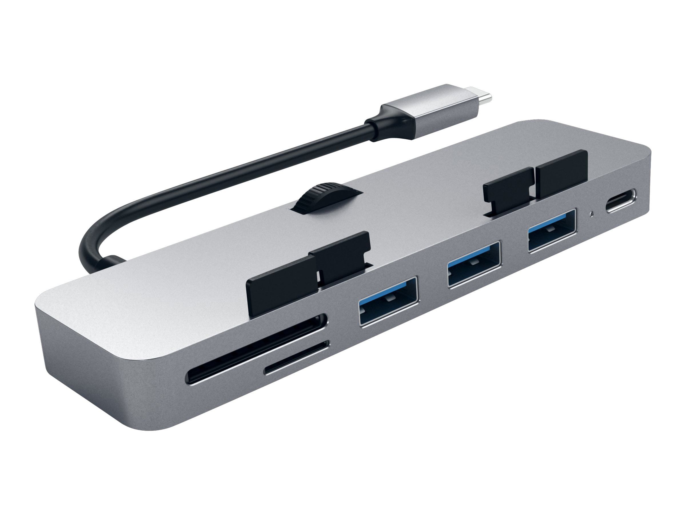 Satechi Aluminum Type-C CLAMP PRO Hub (3x USB 3.0,MicroSD) - Space Grey