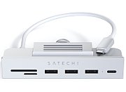 Satechi USB-C Clamp Hub iMac 24inch (2021) / (1x USB-C up to 5 Gbps,3x USB-A 3.0 up to 5 Gbps, inc. Apple S.Drive Micro/SD) - Silver