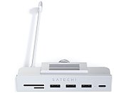 Satechi USB-C Clamp Hub iMac 24inch (2021) / (1x USB-C up to 5 Gbps,3x USB-A 3.0 up to 5 Gbps, inc. Apple S.Drive Micro/SD) - Silver