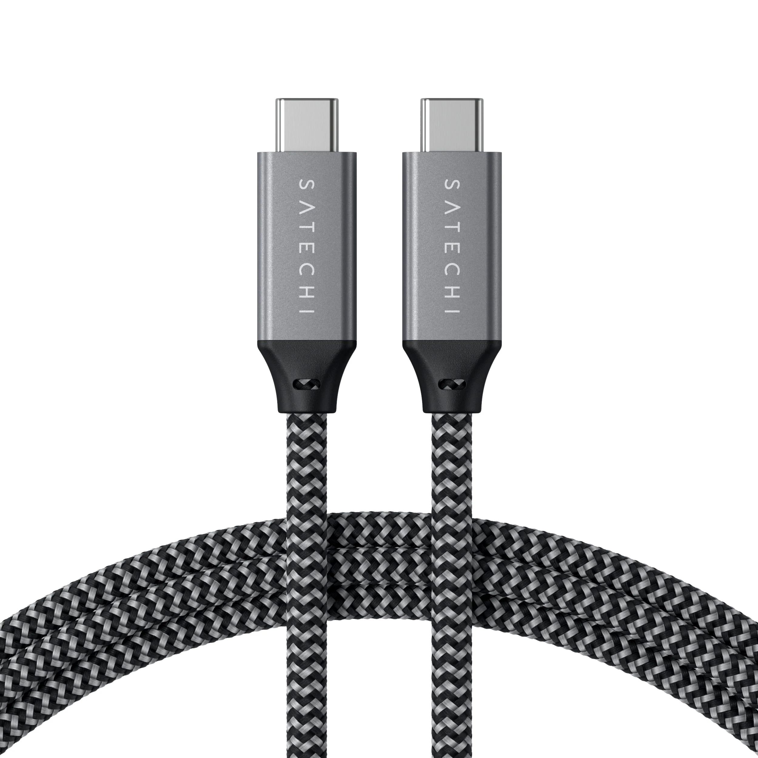 Satechi USB4 C-To-C Braided Cable 40 Gbps 25cm - Grey