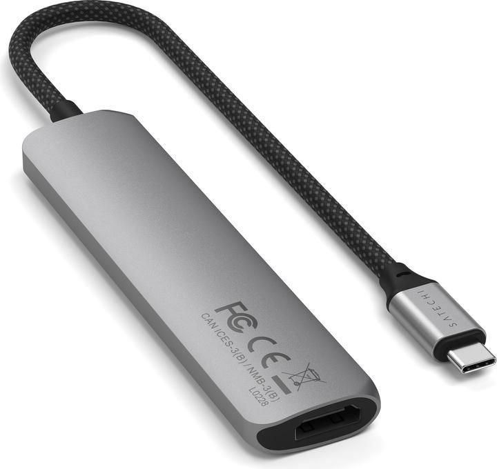 Satechi 6-in-1 USB-C Slim Multiport Adapter - Space Grey