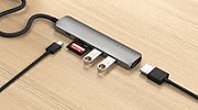 Satechi 6-in-1 USB-C Slim Multiport Adapter - Space Grey