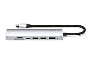 Satechi 7-in-1 USB-C Slim Multiport Adapter with Ethernet - Silver